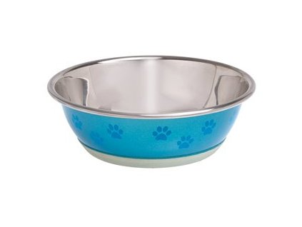miska nerez pes selecta modra s tlapkami 350ml 13cm 2304201623244715021