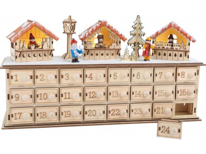 small foot Dřevěný adventní kalendář Vánoční trhy