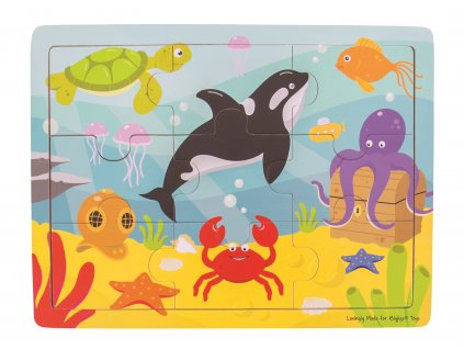 Bigjigs Toys Dřevěné puzzle mořský svět