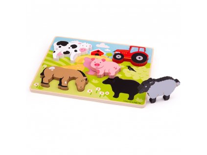 Bigjigs Toys Vkládací puzzle farma