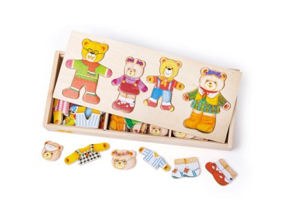 Bigjigs Toys Oblékací puzzle Medvědí rodinka