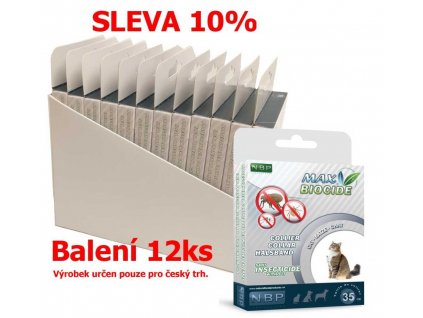 Max Biocide Collar Cat repelentní obojek, kočka 42 cm (12 ks) SLEVA 10 % !CZ!