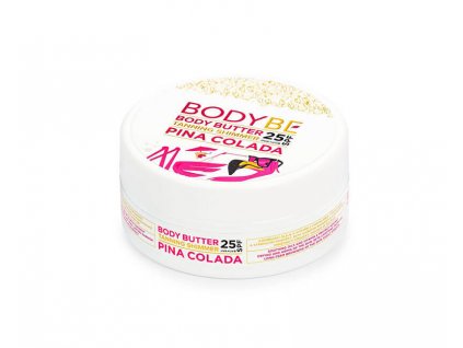 BODYBE Opalovací máslo se třpytivým efektem Piña Colada SPF 25 (Body Butter Tanning Shimmer) 150 ml - AKCE