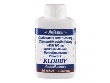 MedPharma Glukosamin + chondroitin + MSM - KLOUBY 60 tbl. + 7 tbl. ZDARMA - AKCE