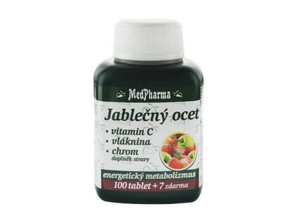MedPharma Jablečný ocet + vitamín C + vláknina + chrom 100 tbl. + 7 tbl. ZDARMA - AKCE