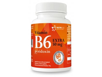 Nutricius Vitamín B6 EXTRA - pyridoxin 50 mg 60 tablet - AKCE