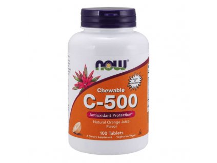 Vitamín C 500 mg tablety na cucání - NOW Foods