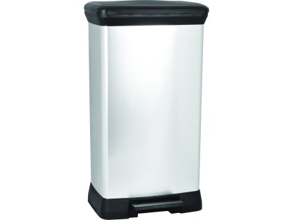 Curver Odpadkovy kos 50l stribrna cerna 0301202309361819302