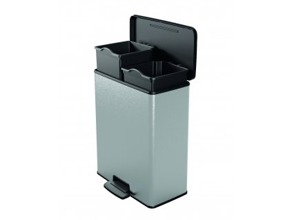 Curver Odpadkovy kos 26l 26l stribrna cerna 0301202310084353671