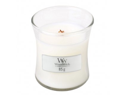 WoodWick Vonná svíčka váza White Teak 85 g