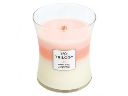 WoodWick Vonná svíčka Trilogy Island Getaway 275 g