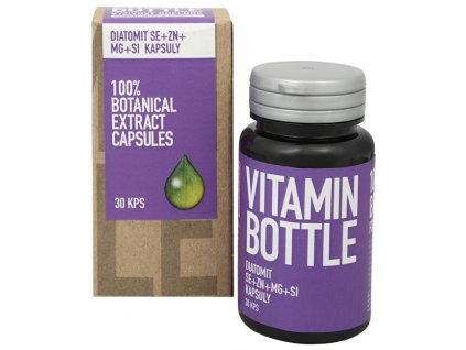 Vitamin Bottle DIATOMIT Se + Zn + Mg + Si 30 kapslí