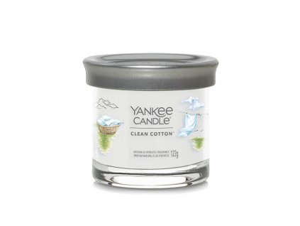 Yankee Candle Aromatická svíčka Signature tumbler malý Clean Cotton 122 g