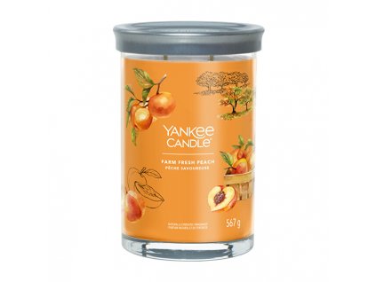 Yankee Candle Aromatická svíčka Signature tumbler velký Farm Fresh Peach 567 g