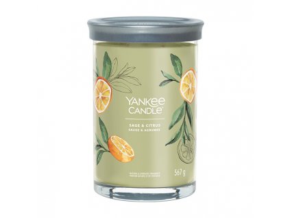 Yankee Candle Aromatická svíčka Signature tumbler velký Sage & Citrus 567 g