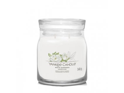 Yankee Candle Aromatická svíčka Signature sklo střední White Gardenia 368 g