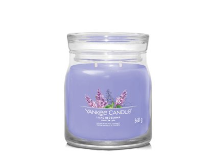 Yankee Candle Aromatická svíčka Signature sklo střední Lilac Blossoms 368 g