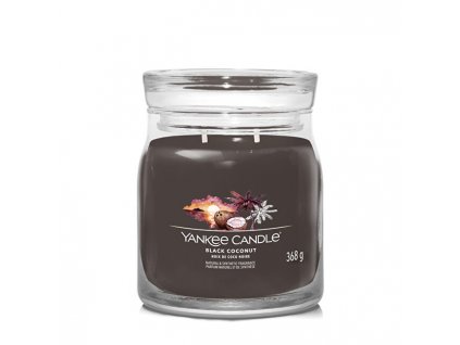 Yankee Candle Aromatická svíčka Signature sklo střední Black Coconut 368 g