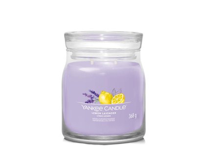 Yankee Candle Aromatická svíčka Signature sklo střední Lemon Lavender 368 g