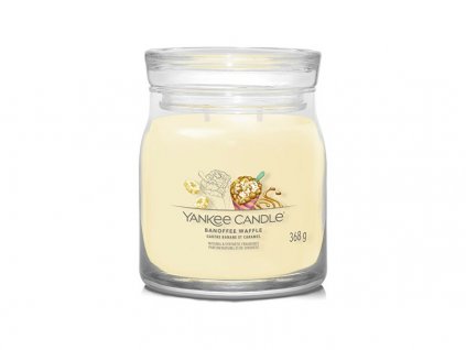 Yankee Candle Aromatická svíčka Signature sklo střední Banoffee Waffle 368 g