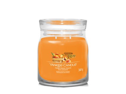 Yankee Candle Aromatická svíčka Signature sklo střední Farm Fresh Peach 368 g