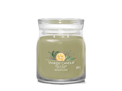 Yankee Candle Aromatická svíčka Signature sklo střední Sage & Citrus 368 g