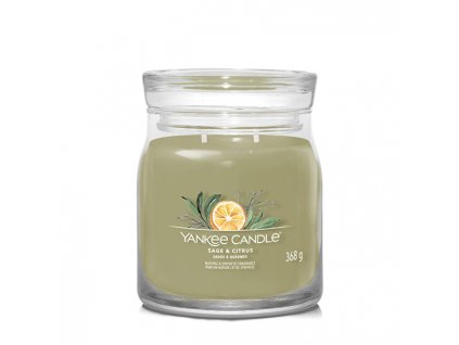 Yankee Candle Aromatická svíčka Signature sklo střední Sage & Citrus 368 g