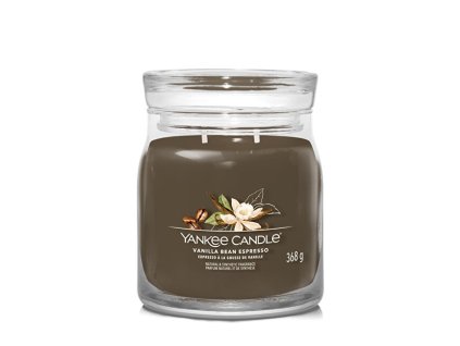 Yankee Candle Aromatická svíčka Signature sklo střední Vanilla Bean Espresso 368 g