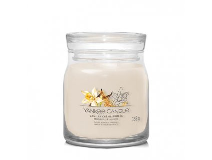 Yankee Candle Aromatická svíčka Signature sklo střední Vanilla Creme Brulée 368 g