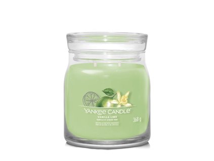 Yankee Candle Aromatická svíčka Signature sklo střední Vanilla Lime 368 g