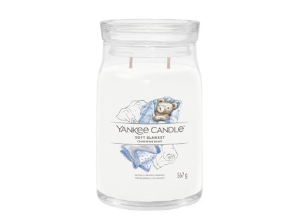 Yankee Candle Aromatická svíčka Signature sklo velké Soft Blanket 567 g