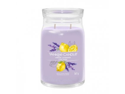 Yankee Candle Aromatická svíčka Signature sklo velké Lemon Lavender 567 g