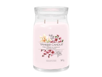 Yankee Candle Aromatická svíčka Signature sklo velké Pink Cherry & Vanilla 567 g