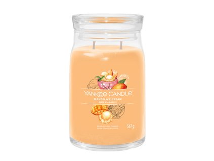 Yankee Candle Aromatická svíčka Signature sklo velké Mango Ice Cream 567 g