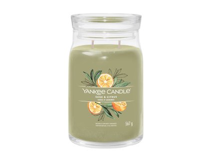 Yankee Candle Aromatická svíčka Signature sklo velké Sage & Citrus 567 g