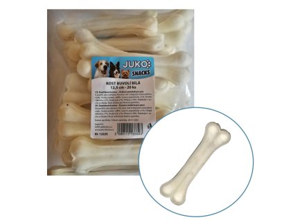 Kost buvolí bílá JUKO Snacks 12,5 cm (20 ks)