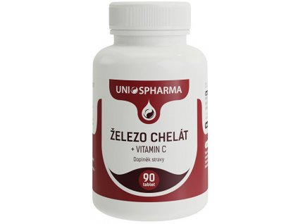 Unios Pharma Železo chelát + vitamín C 90 tbl.