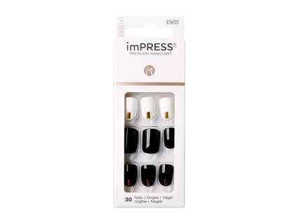 KISS Samolepící nehty imPRESS Nails Midnight Drive 30 ks