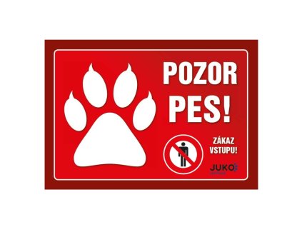 Samolepka pozor pes TLAPKA