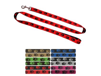 Vodítko popruh, různé dekory 2,5 x 140 cm