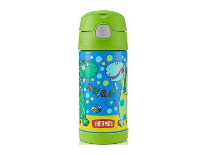 Thermos FUNtainer Dětská termoska s brčkem – dinosaurus 355 ml