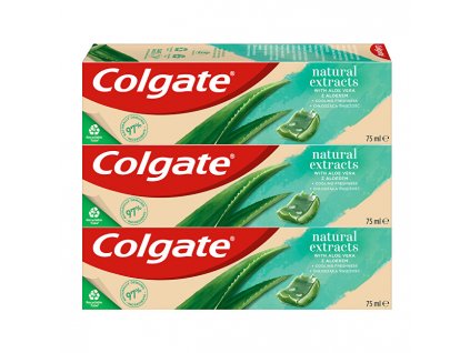 Colgate Zubní pasta s přírodními extrakty Naturals Aloe Vera 3 x 75 ml