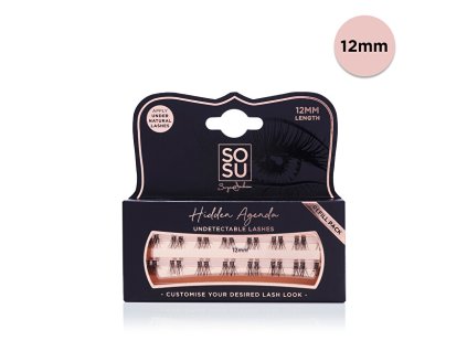 SOSU Cosmetics Umělé trsové řasy Hidden Agenda (Undetectable Lashes) 12 mm