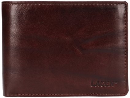 Lagen Pánská kožená peněženka LG-2111 BRN