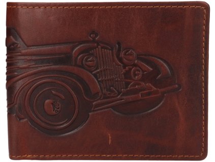 Lagen Pánská kožená peněženka 19179/M BRN CAR