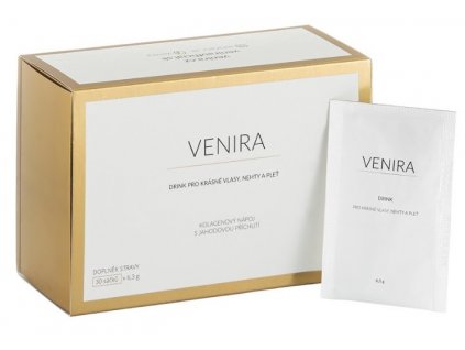 Venira Drink - instantní kolagenový nápoj s jahodovou příchutí 30 x 6,3 g
