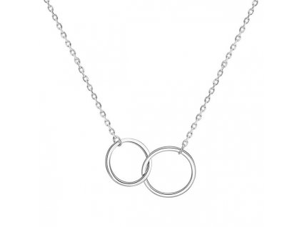 Beneto Stříbrný náhrdelník s kruhy AGS1132/47