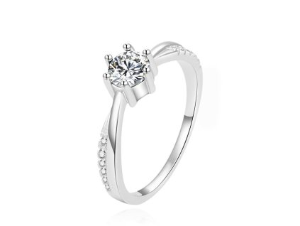 Beneto Krásný stříbrný prsten s čirými zirkony AGG304L