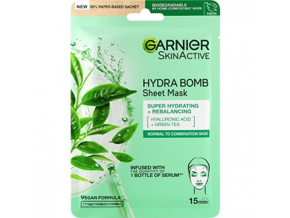 Garnier Superhydratační čisticí pleťová maska se zeleným čajem Moisture + Freshness (Tissue Super Hydrating & Purifying mask) 28 g