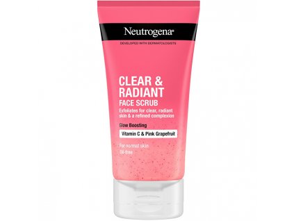 Neutrogena Osvěžující peeling s výtažkem z růžového grepu Clear & Radiant (Face Scrub) 150 ml